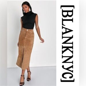 Blank NYC Women's suede Skirt